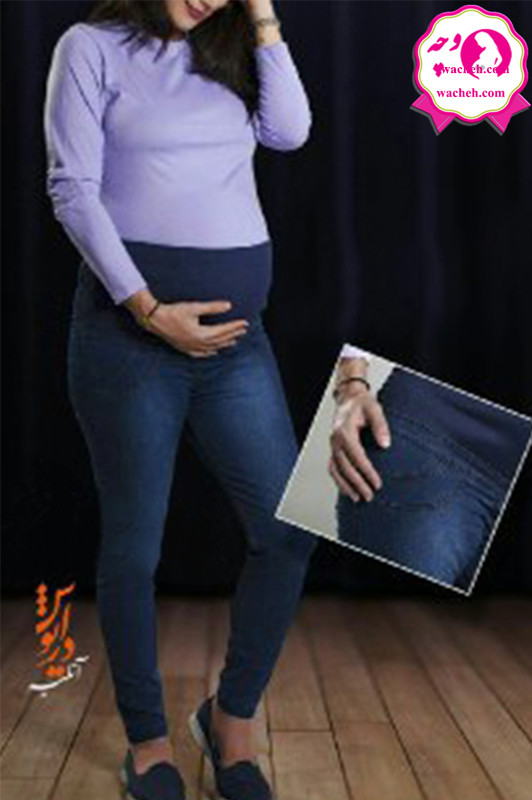 شلوار لی بارداری مدل جذب سنگ شور